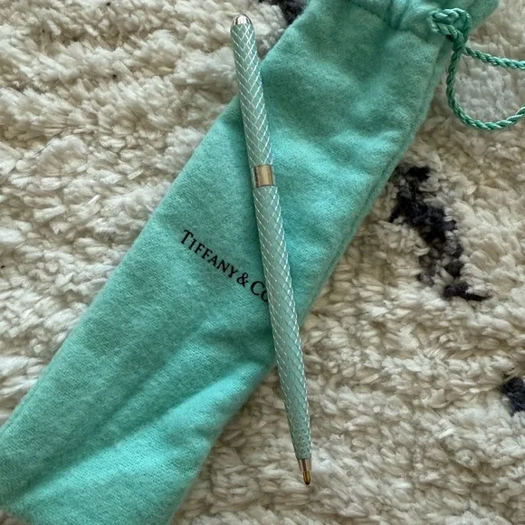 Tiffany & Co. Turquoise Pouch with Pen